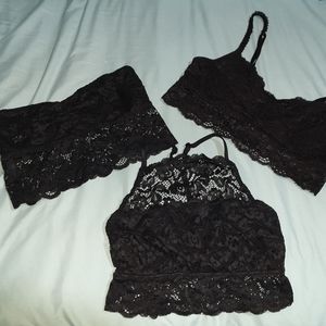 Black Lace Bralette Bundle♡♡♡